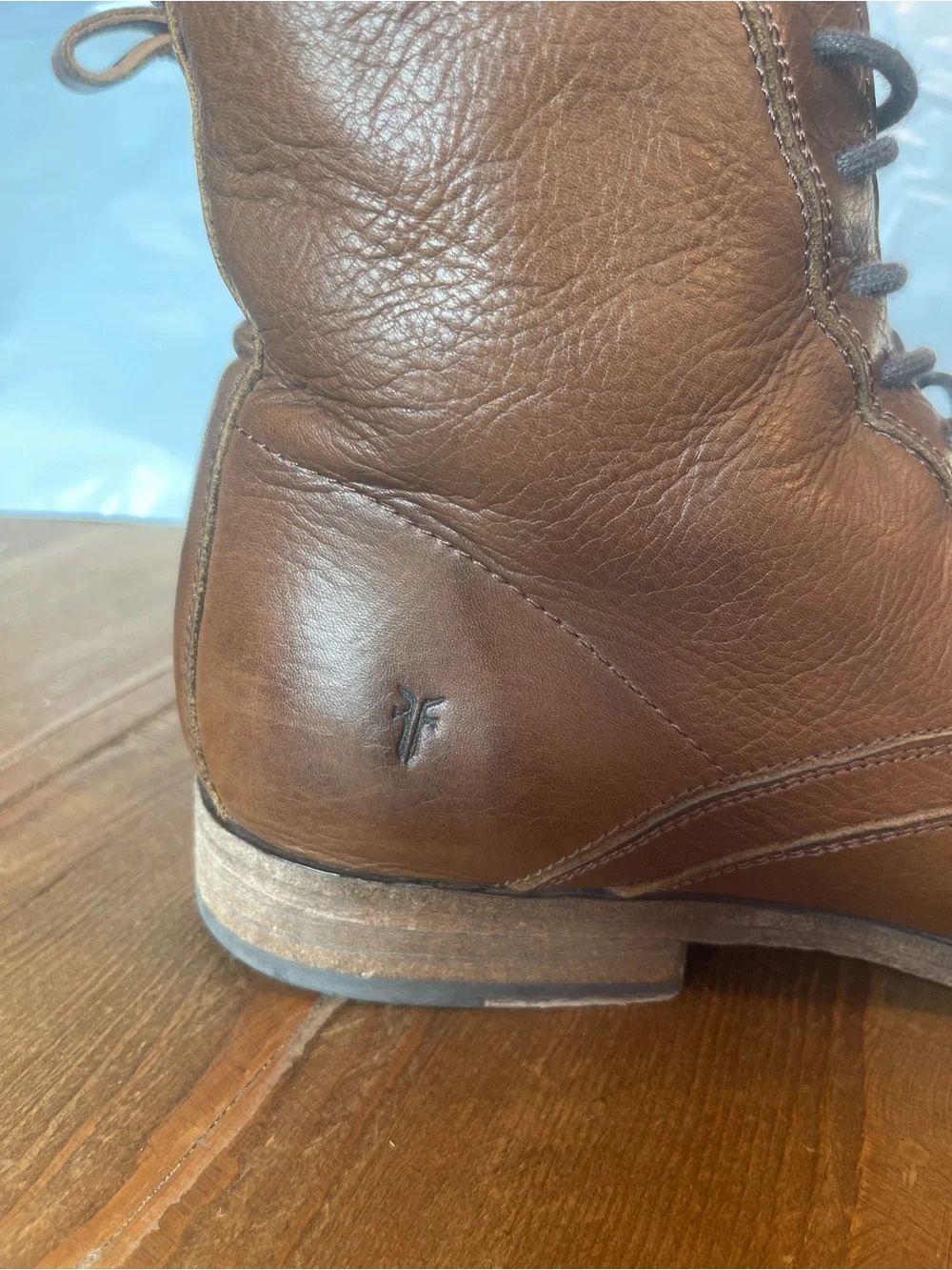 Frye Men's Phillip Lace Up Boots Cognac Leather Size 10.5D 3487883-COG